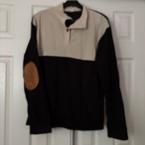 Black and Cream Long Sleeve Shirt